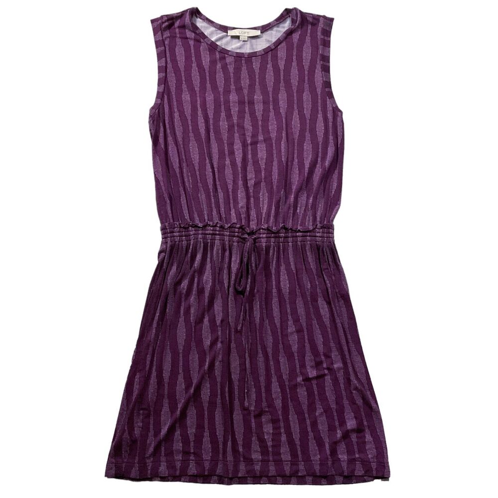 Ann Taylor Loft Womens Dress size XS Purple Pullover Tank Top Soft Comfy Stretch